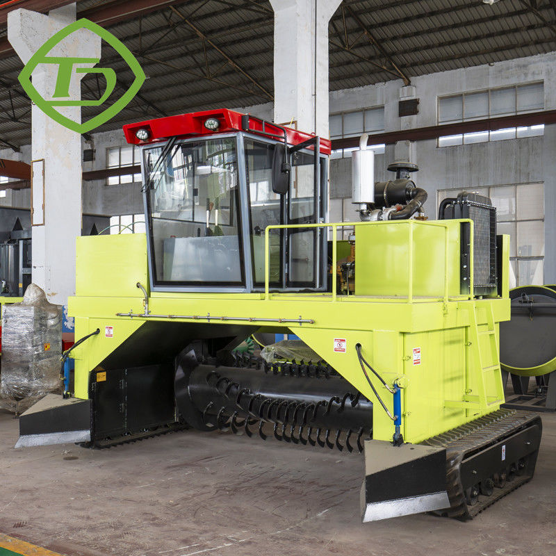 คอมพอสต์ประเภทขยะออร์แกนิค รูปแบบ Crawler Turner คอมพอสต์ขยะไก่แบบไฮดรอลิกเต็ม