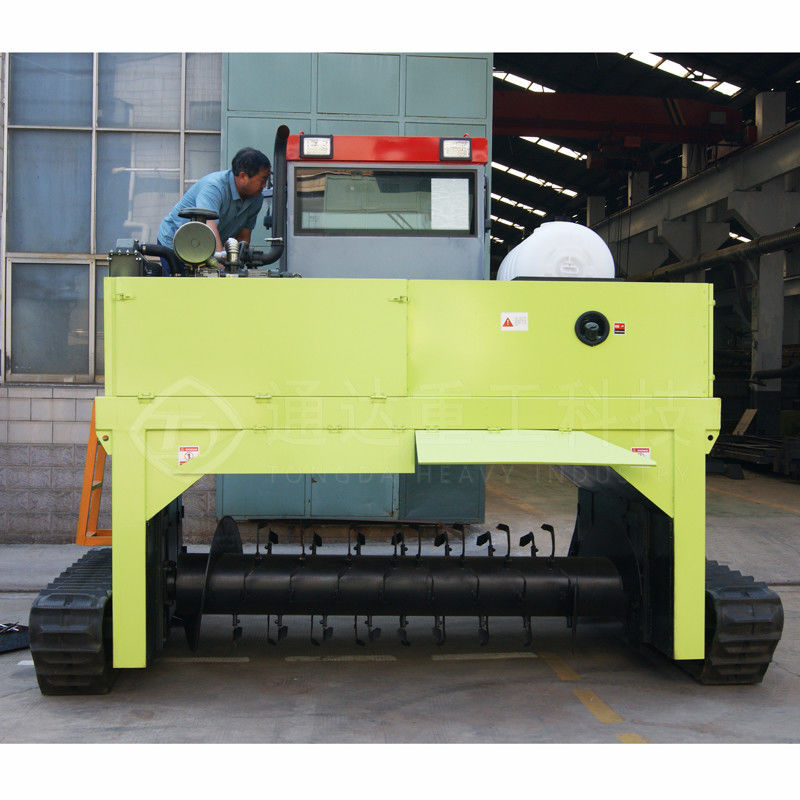 เครื่องหมุนคอมพอสต์ชนิด crawler อัตโนมัติ สําหรับปุ๋ยอินทรีย์