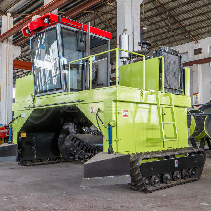 การเกษตร การเลี้ยงวัว หมักหญ้าชนิด Crawler เครื่องจักรทําคอมพอสต์