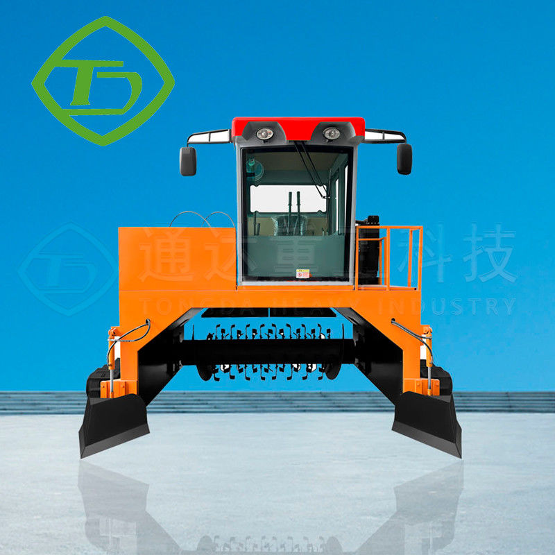 เครื่องทําคอมพอสต์ประเภท Crawler ในฟาร์มปุ๋ยววัว / เครื่องทําคอมพอสต์ปุ๋ยอินทรีย์